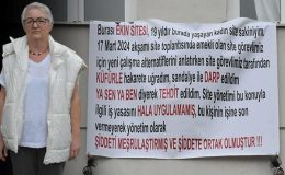 Apartman görevlisi saldırdı: Sesini duyurmak için pankart astı