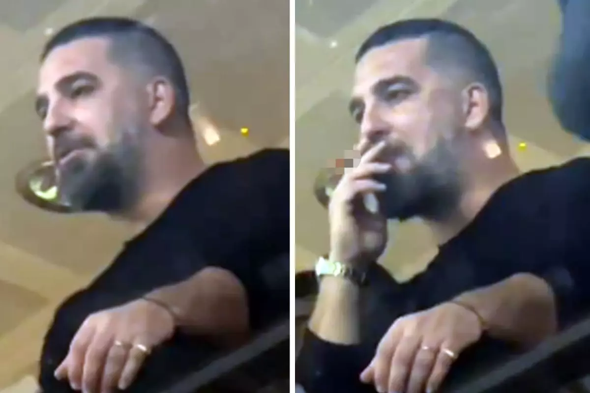 Maçın bittiğini gören Arda Turan puro içti
